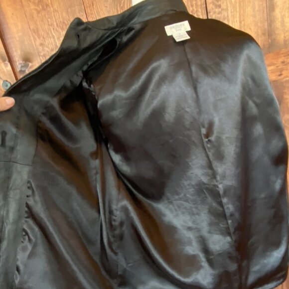 Vintage Brooks Women's Black Leather Moto Jacket Sz S - Picture 8 of 8